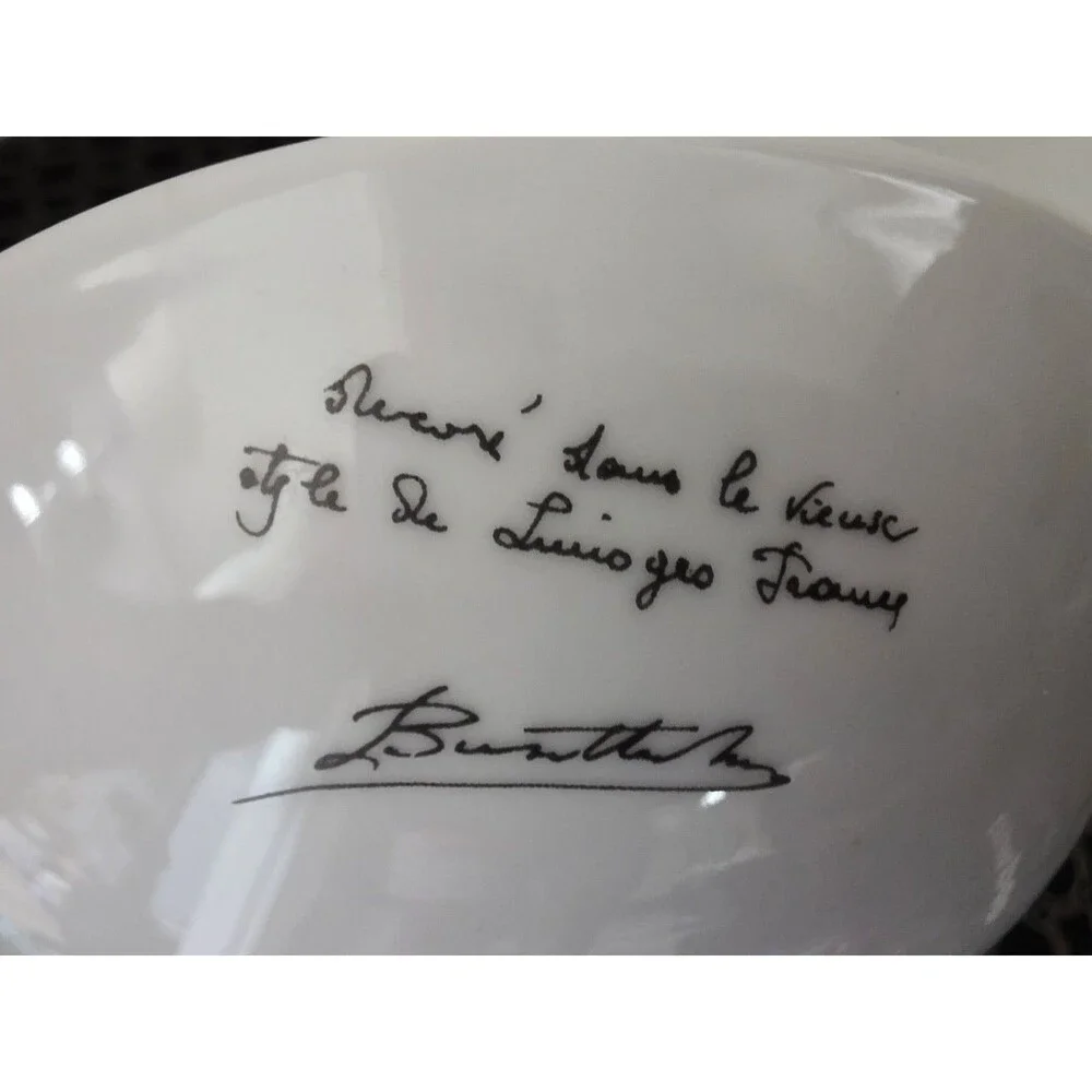 Rare ANTIQUE Handpainted VintagePink LIMOGES Signed BowlAshtray 6